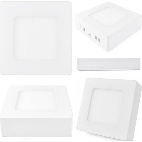 Plafonnier Panneau Spot Rond Led Spot 6-12-18-24 Watts Froid Chaud -carré-6 Watts
