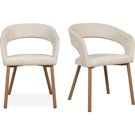 Set di 2 sedie in tessuto H60 cm - FREJA