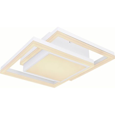 Globo - plafón - Squares - blanco - metal - LED - 67225-24FSH