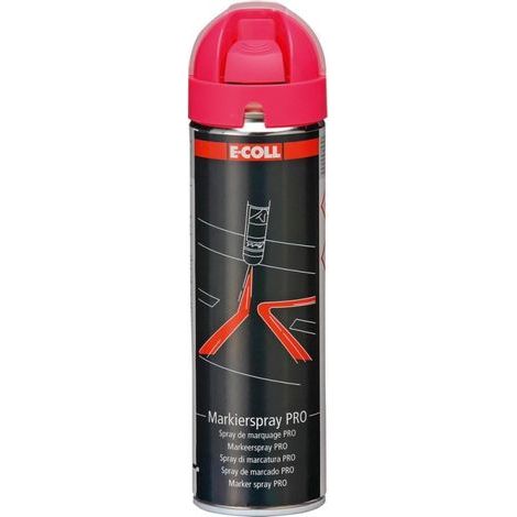 Spray de marquage rose 500ml E-COLL (Par 12) (1/5)