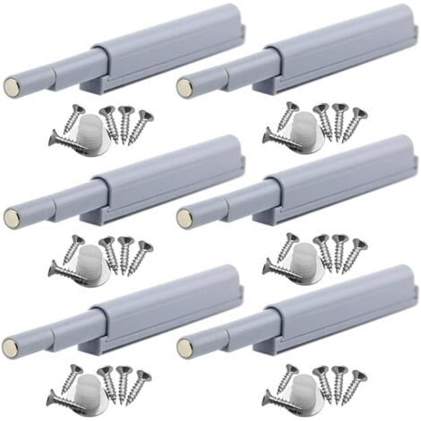 Serrures de porte magnétiques à déclenchement tactile pour armoires, vitrines, portes ouvertes/fermées d'une seule touche (6 pièces) (1/5)
