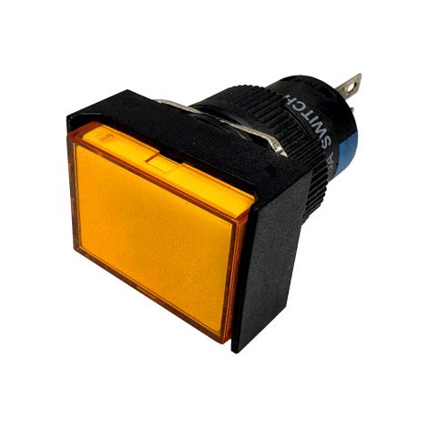 GQELE LA115-C Drucktastenschalter Lichtschalter 250V 5A 3Pin Schalter Gelb für Tischbohrmaschine uvm. (1/5)