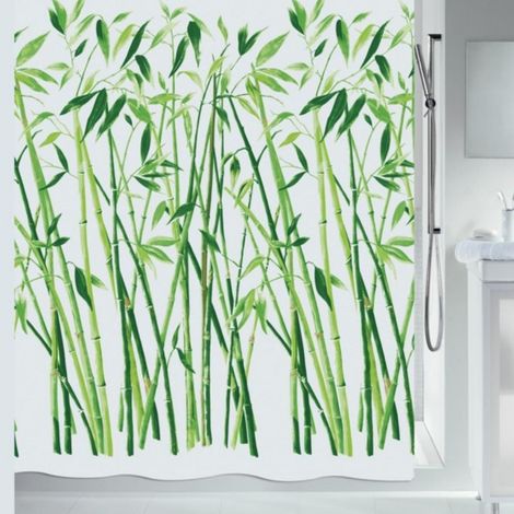 Rideau de Douche Polyester 120x200cm Vert (1/3)