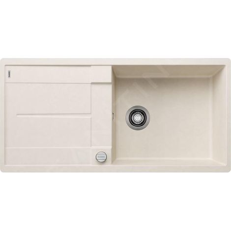 Blanco Metra XL 6 - Évier en silgranit, 990x490 mm, avec commande de vidage, blanc doux 527125 (1/2)
