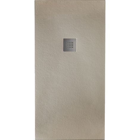 Piatto doccia effetto pietra 70x160 Tortora marmoresina pieno Piletta inclusa (1/3)