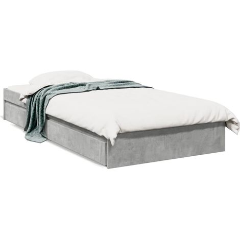 Maison Exclusive - Giroletto Cassetti Grigio Cemento 90x190 cm Legno Multistrato