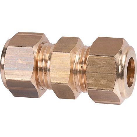 Raccord bicône droit laiton - diamètre 18 mm