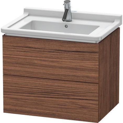 Meuble-lavabo L-CUBE 670x469mm 2 tiroirs we hgl ES NB centre