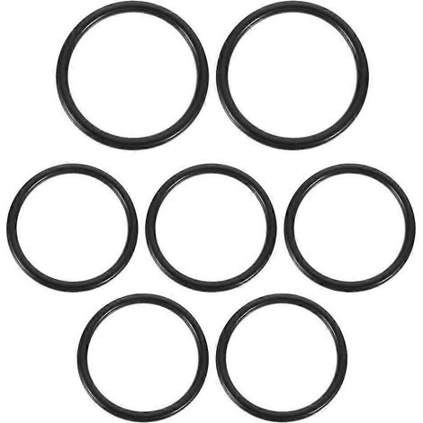 Lot de 7 anneaux noirs pour bol chantant en cristal : joints pour bol tibétain, anneaux de support et anneaux en caoutchouc.-10.7X10.7CM-Black (1/4)