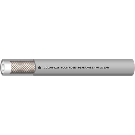 Tuyau Gris, Blanc RS PRO, diamètre interne: 12.7mm, longueur 25m, pour Aliments, boisson ( Prix pour 1 )