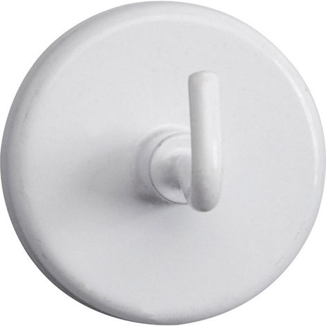 Maul Magnet (Ø x H) 36 mm x 36 mm rund, mit Haken Weiß 5 St. 6158002