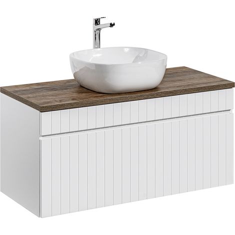 Mobile bagno con lavabo Zelie bianco 100cm