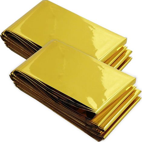 2 Pièces Couverture de Survie Or,Couverture d'urgence pour l'extérieur (1/5)