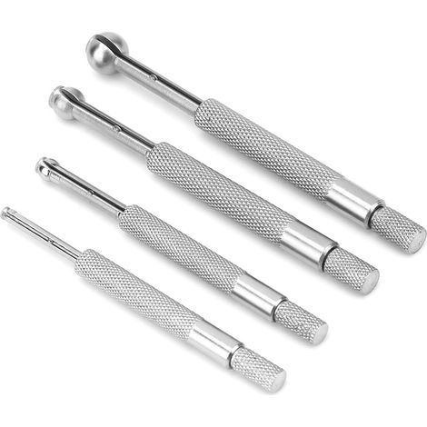 Jauge télescopique à rotule nickelée pour le diamètre intérieur, réglable de 3 à 13 mm, jeu de 4 pièces (1/5)
