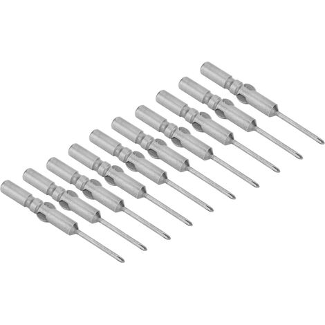 Tournevis électrique embout cruciforme 2mm, foret durci à pointe magnétique, modèle 802, lot de 10 pièces, livré en boîte plastique. (1/5)