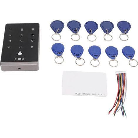 Système de contrôle d'accès tactile par clavier pour immeubles de bureaux et résidences, avec bouton de sonnette, rétroéclairage de carte d'identité et bouton de sonnette. (1/5)