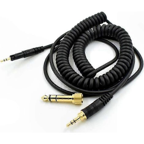 Câble de remplacement noir pour casque Audio-Technica M50X M40X, fil audio compatible avec écouteurs, cordon de rechange haute qualité, accessoire sonore durable (1/5)