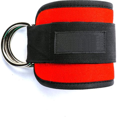 Sangle de Cheville de Musculation, Sangle de Poignet de Cheville de Fitness avec Anneau en D Réglable avec Tresses Durables pour Abdominaux, Jambes et Boutons d'entraînement de Poids Hommes et Femmes (1/2)