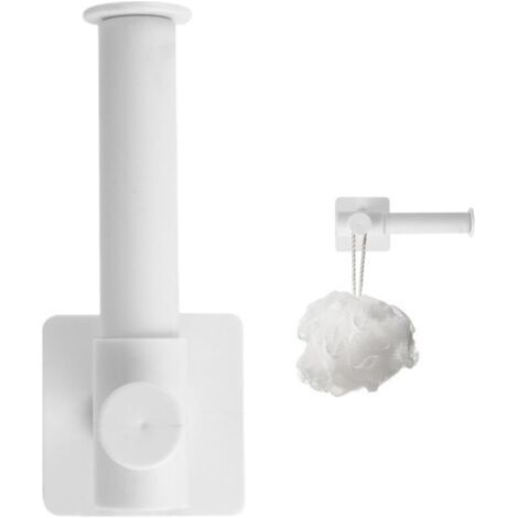 Porte-Serviettes en Papier adhésif - Porte-Rouleaux Cuisine pour essuie-Tout - Porte-Rouleau Papier Mural, Porte-Rouleau Papier Toilette pour Serviettes Salle Bain (1/4)