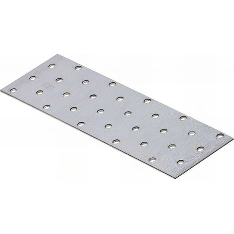 Plaque perforée galvanisée - 200 x 60 x 2,0 mm (1/3)