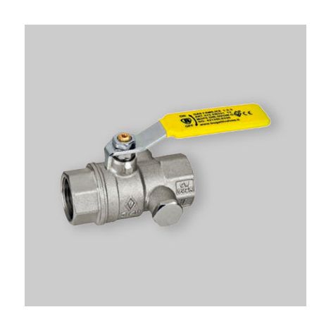 Valvola gas sfera F/F con due prese pressione leva Acciaio - 1" (1/2)