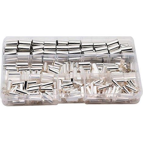 Kit de 240 embouts de sertissage en cuivre pour câbles AWG 4, 6, 8 et 10, non isolés. (1/5)