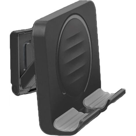 Supporto per telefono da doccia - Regolabile con cuscinetto adesivo, adatto per bagno e cucina - 1 pezzo, nero (1/4)