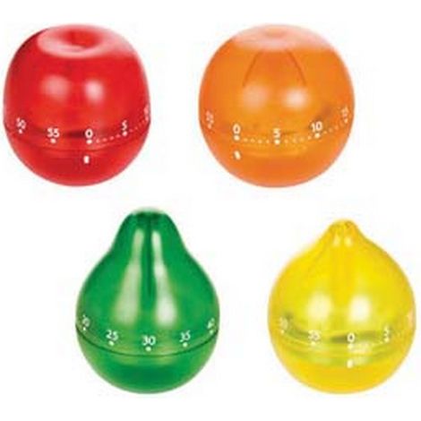 3PZ TIMER DA CUCINA FORME FRUTTA ASSORTITA "PRESTO" - cm.7
