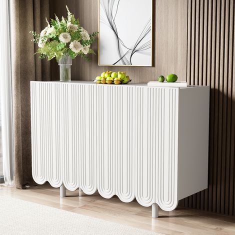 Sideboard, tropfenförmiges Sideboard mit geformten Türen und Pufferscharnier (1/5)