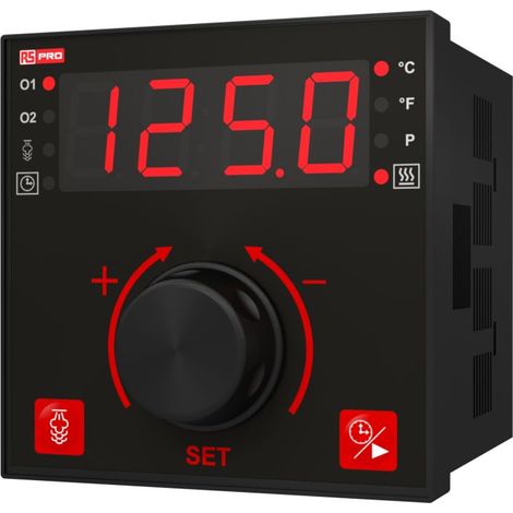 Contrôleur de température Marche/Arrêt, 100 240 V, 3 sorties Relais, SSR, 3 entrées TC, RTD, 96 x 96mm ( Prix pour 1 )