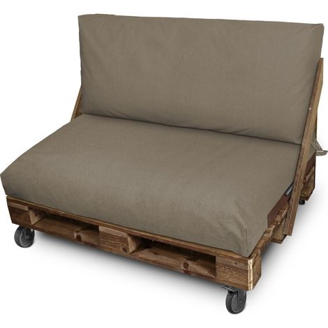 Coussins palette d'extérieur Sable Naylim Mate Set: Siège 120x80x20 + Dossier 120x45x25 Sable