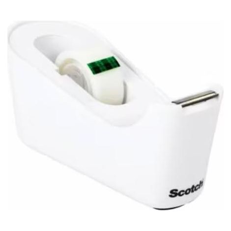 Scotch Dispenser C18 Bianco e Nastro Invisibile Scotch Magic 19mmx33mt (1/2)