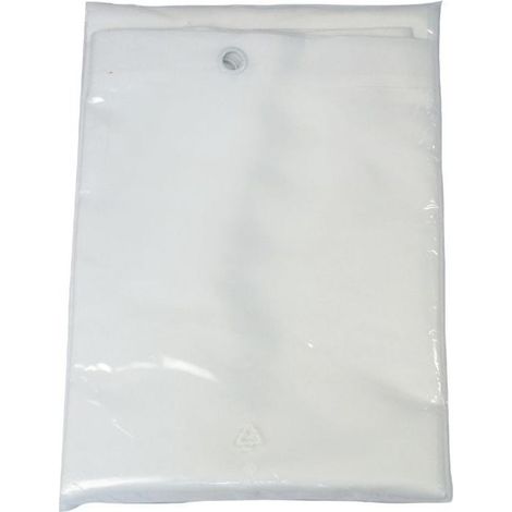 Rideau De Douche Textile Blanc Imperméable Et Lavable En Machine - Générique (1/2)