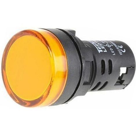 Luz piloto LED de 30 mm para paneles de control 230 VAC  Amarillo (1/4)