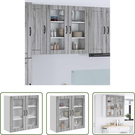 vidaXL Küchenmöbel - Küchenschrank Graues Sonoma 80 x 31 x 80 cm Holzwerkstoff (1/5)
