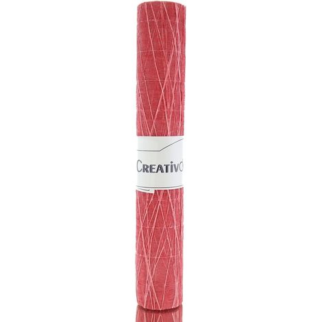 Gasper – Tissu décoratif de Noël rouge en rouleau – Polyester, 40 x 300 cm (1/3)