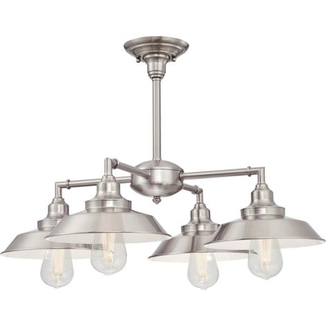 4-Light Chandelier Iron Hill Nickel (1/2)