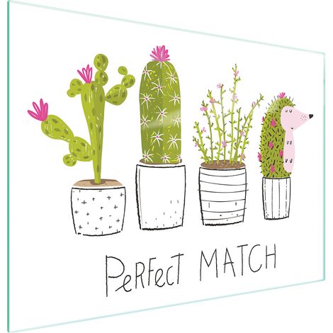 TAGLIERE IN VETRO 40x30 CACTUS (1/5)