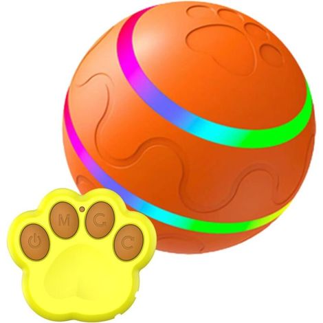 Houhence – Balle pour chien mobile avec capteur de mouvement – Lumières LED – Silicone naturel et TPU – Rechargeable et étanche – Pour intérieur et extérieur (1/5)