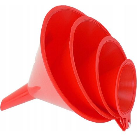 Ensemble d'entonnoirs pour carburant et liquides, tailles variées, 4 pièces (1/5)