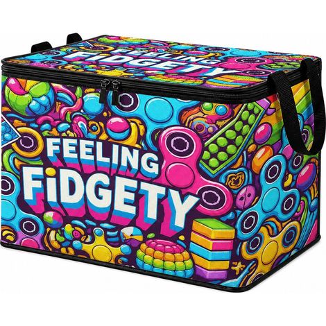 Filiyano-Boîte de rangement colorée avec couvercle, grande capacité pour les jouets et les vêtements, 50 x 35 x 35 cm (diamètre).