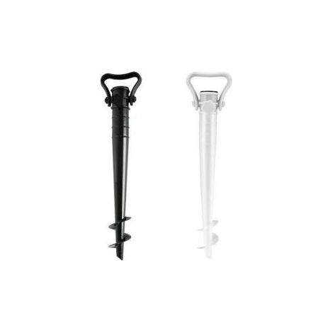 Support Pour Parasol - Base À Vis Pour Sable Ou Sol - Fixation Double Couche En PP - Pour Plage Parc Pique-Nique - Lot De 2 (1/4)