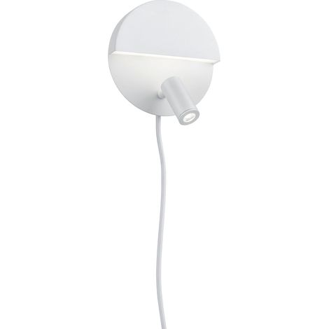 Applique da Interno a LED in Metallo Bianco Opaco