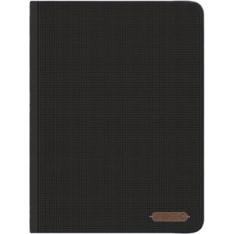 Étui de protection pour tablette, compatible avec les tablettes de 10 à 10,1 pouces, texture denim premium - noir.