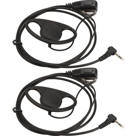 Écouteur pour talkie-walkie Motorola, procédé de galvanoplastie, 1 broche, 2,5 mm, kit de 2 pièces (1/5)