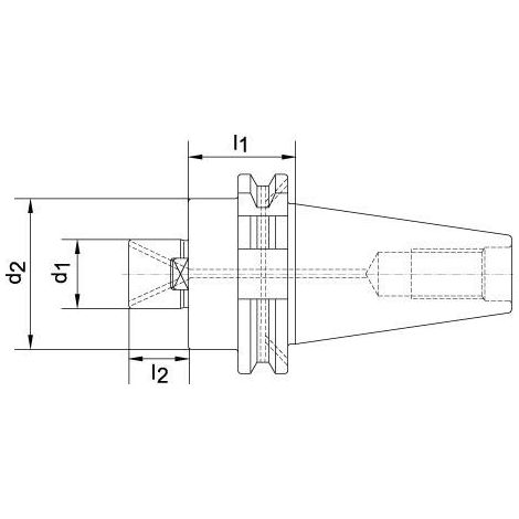 Mandrin porte-fraise DIN69871AD long SK50-27 HAIMER (1/5)