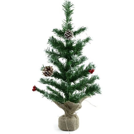Arbre de Noël 60H Cm 309020 Avec base de jute En PVC Epicéa artificiel