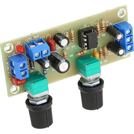 Carte de préamplification pour subwoofer, alimentation unique, carte de filtre passe-bas avec indicateur LED, DC10-24V (1/5)