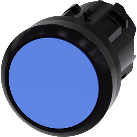 Siemens 3SU10000AB500AA0 3SU1000-0AB50-0AA0 Bouton-poussoir actionneur plat, collerette plastique bl (1/3)