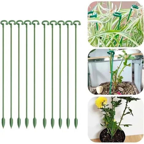 Support pour plantes (lot de 10) - 17–58 cm - Vert, Jardin, Intérieur 57 cm (1/5)